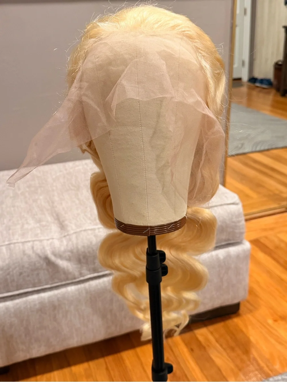 30” Blonde #613 Body Wave Human Hair Wig 13x4 HD Lace Front 200% Density #224